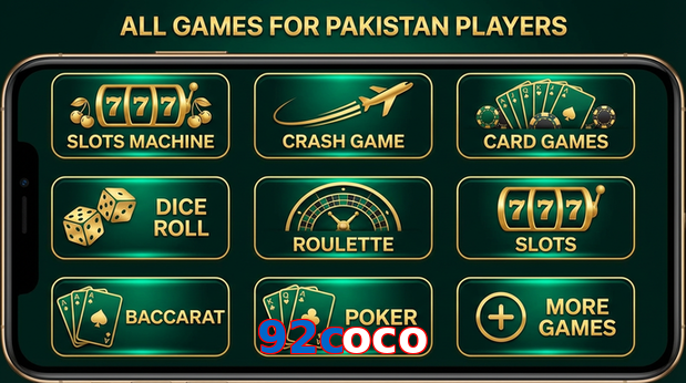 Main screen of 92Coco games page for PK players